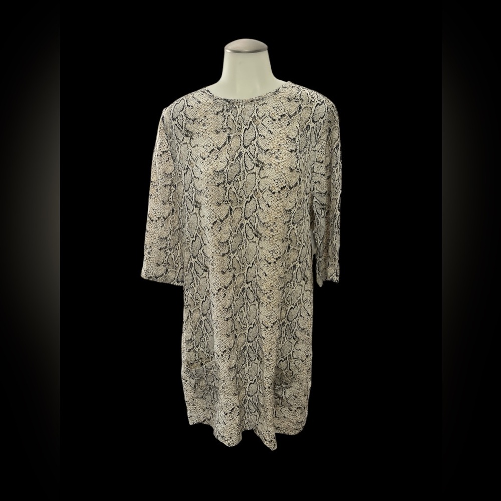 NWT Equipment femme Aubrey dress large L snake mini lightweight Animal Print - Picture 3 of 11